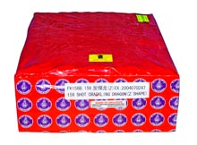 Fireworks - 500g Firework Cakes - CRACKLING DRAGON Z SHAPE 156 SHOT