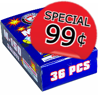 Fireworks - Firecrackers - 99 CENT SPECIAL M-150 Salute Firecrackers 36 Piece