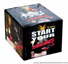 Fireworks - 500g Firework Cakes - Start your engine - 500g Cake