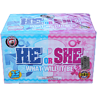 Fireworks - 500g Firework Cakes - He or She What Will it Be? Boy 500g Fireworks Cake