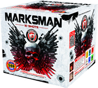 Fireworks - 500g Firework Cakes - Marksman 10 Shot 500g Fireworks Cake