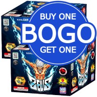 Fireworks - 500g Firework Cakes - Buy One Get One Zeus 500g Fireworks Cake