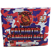 Fireworks - 500g Firework Cakes - Patriotic Camouflage 500g Fireworks Cake