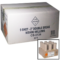 9 Shot 2 inch Double Break Nishiki Willows Wholesale Case 2/1 Fireworks For Sale - Wholesale Fireworks 